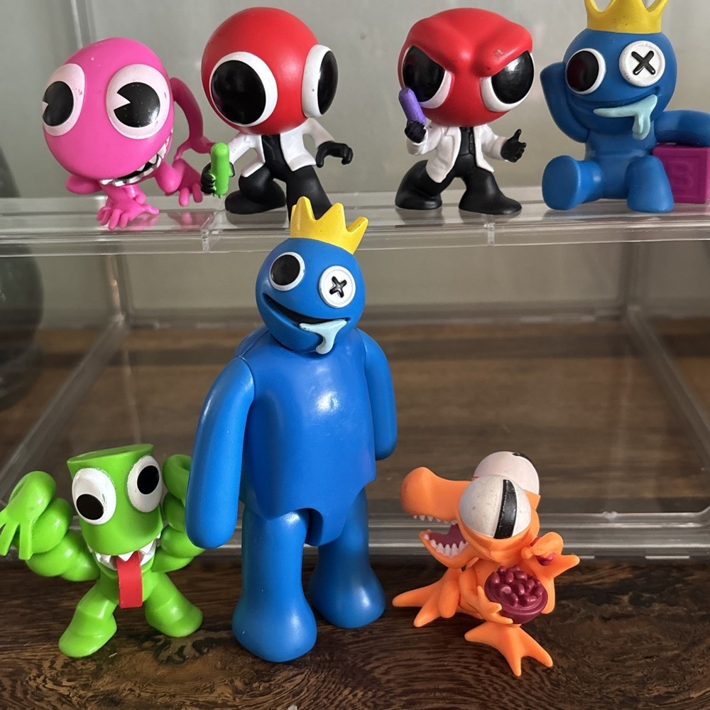 Lot Of 7 Phatmojo 2023 Rainbow Friends 2.5" Mini Figures